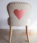 Silla Comedor Concha Velvet Beige Corazón – vista 7