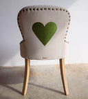 Silla Comedor Concha Velvet Beige Corazón – vista 5