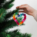 Colgante Corazon Arcoiris Felpa