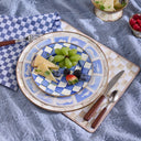 Set x4 Mocha Check Cork Back Placemats