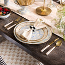 Mocha Check Bistro Flatware 5 Piece Place Setting