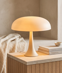 Lámpara de Mesa Metálica Hongo Blanco