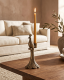Candelabro Pavo Real Dorado Petra