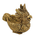 Loro Alberto, figura decorativa en poliresina dorada