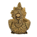 Loro Alberto, figura decorativa en poliresina dorada – vista 2