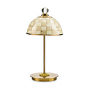 Mocha Check Led Rechargeable Dome Table