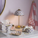 Violet Check Led Rechargeable Dome Table