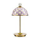 Violet Check Led Rechargeable Dome Table