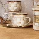 Mocha Check Saucer
