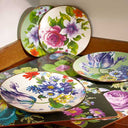 White Flower Market Dinner Plate