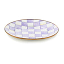 Violet Check Round Tray
