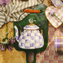 Violet Check Whistling Tea Kettle
