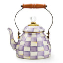Violet Check Whistling Tea Kettle