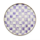 Violet Check Round Tray