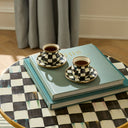 Courtly Check Espresso Cup & Saucer Set
