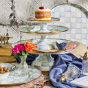 Sky Check Large Pedestal Platter