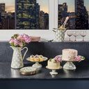 Sterling Check Pedestal Platter