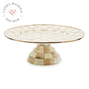 Mocha Check Pedestal Platter