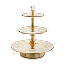 Mocha Check Three Tier Sweet Stand