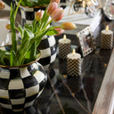 Courtly Check Enamel Vase