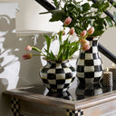 Courtly Check Enamel Vase