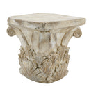 Mesa Auxiliar Pedestal con acabado piedra envejecida