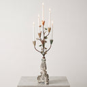 Candelabro Flores Vintage en metal