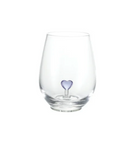 Vaso Cristal Corazón Lila Claro