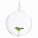 Colgante Bola Glass Green Bird