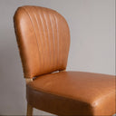 Silla Comedor Gaia Cuero Beige Mosca