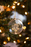 Colgante Bola Glass Navideña Snowflakein