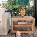 Mesa De Noche Wood & Glass, en madera