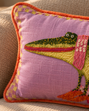 Patience Brewster Gloria Alligator Lumbar Pillow