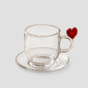 Set Pocillo y Plato Corazon de Melon