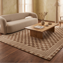 Mocha Tonal Check 8' x 10' Rug
