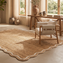 Tapete Natural Braided Jute Bordered Rub