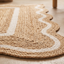 Tapete Natural Braided Jute Bordered Rub