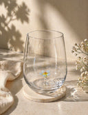 Vaso Cristal Flor Blanca