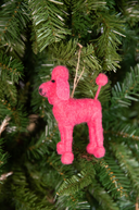Adorno Navideño Poodle Pink