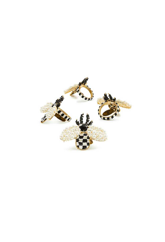 Bee Napkin Rings x 4