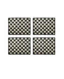 Black  Sinamay Placemats, Set of 4