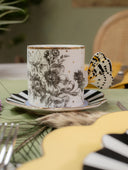 Butterfly Toile Mug & Saucer Set