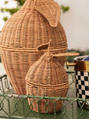 Canastos Limones Ratan Set X2