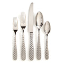 Gold Check Flatware 5 Piece Place Settin