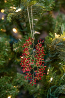 Colgante Rama Dorada & Cristal Rojo