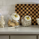 Cookie Jar With Mocha Check Lid