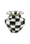 Courtly Check Enamel Vase