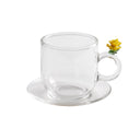 Set Pocillo y Plato Florecita Roquera