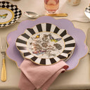 Butterfly Toile Lavander Dinner Plate