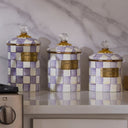 Violet Check Medium Canister